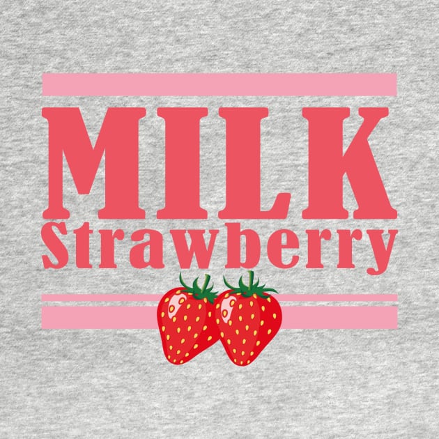 HARAJUKU KAWAII STRAWBERRY MILK DESIGN FUN KOREAN ANIME by Chameleon Living